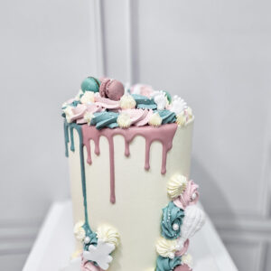 Bleik og blá drip